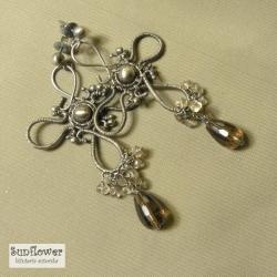 srebro,kolczyki,wrapping,oksydowane - Kolczyki - Biżuteria