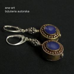efektowne,kobiece,lapis lazuli,gold filled - Kolczyki - Biżuteria
