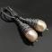 Kolczyki srebrne kolczyki z perłą,opeciona perła naturalna