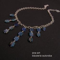 elegancki,kobiecy,niebieski,kyanit - Naszyjniki - Biżuteria