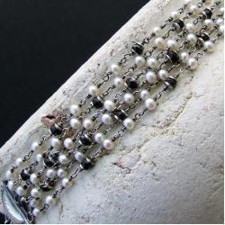 eksluzywna bransoletka,z perłami - Bransoletki - Biżuteria