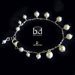 perłowa bransoletka z perłami Swarovski - Bransoletki - Biżuteria