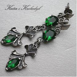 eleganckie kolczyki,zieleń - Kolczyki - Biżuteria
