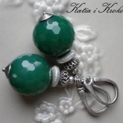 zielone,nowoczesne,oksydowane,minimalistyczne - Kolczyki - Biżuteria