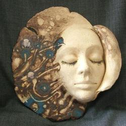 twarz,kobieta,maska - Ceramika i szkło - Wyposażenie wnętrz