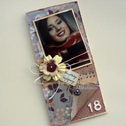 retro,zdjęcie,kartka,urodziny,kwiaty,życzenia - Kartki okolicznościowe - Akcesoria