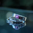 Pierścionki komplet pierścionków,pierścionek z rubinem