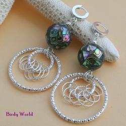 nowoczensne kolczyki z muszlą paua - Kolczyki - Biżuteria
