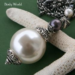ekskluzywny wisior z perłami - Wisiory - Biżuteria
