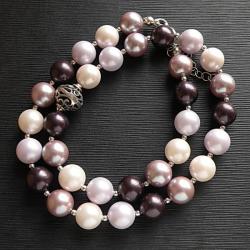 naszyjnik,perły,seashell,elegancki,kobiecy - Naszyjniki - Biżuteria