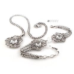 wire-wrapping,crystal,misterny,filigranowy - Komplety - Biżuteria
