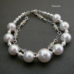 bransoletka,z perłami Swarovski - Bransoletki - Biżuteria
