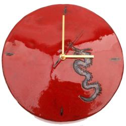 zegar,dekor,ozdoba,na ścianę,ceramika - Zegary - Wyposażenie wnętrz