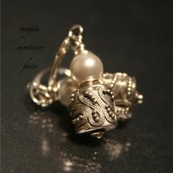 srebro,kolczyki,perły,bali,Swarovski - Kolczyki - Biżuteria
