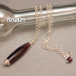 fioletowy,srebrny,kobiecy wisior - Wisiory - Biżuteria