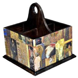 przybornik,drewno,ekskluzywny,Klimt - Pudełka - Wyposażenie wnętrz
