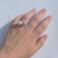 Pierścionki srebrny pierścionek z czarną i białą perłą
