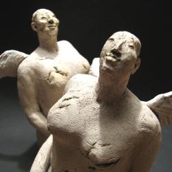 anioł,kobieta,unikat,rzeźba,figurka,ceramika - Ceramika i szkło - Wyposażenie wnętrz