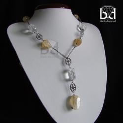 cytryn,kryształ g&oacute;rski - Naszyjniki - Biżuteria