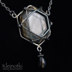 amulet,kryształowy,magiczny,wire wrapping - Naszyjniki - Biżuteria
