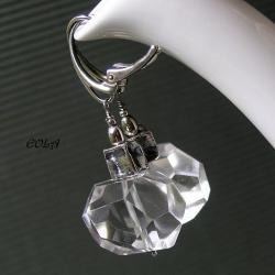srebrne kolczyki z kryształem górskim,unikatowe - Kolczyki - Biżuteria