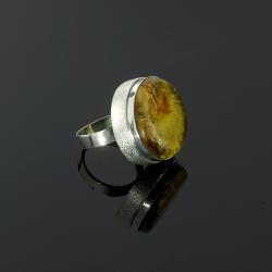 bursztyn,pierścionek,handmade - Pierścionki - Biżuteria