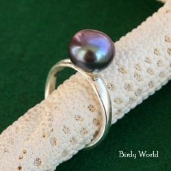 uroczy i delikatny pierścionek z perłą - Pierścionki - Biżuteria