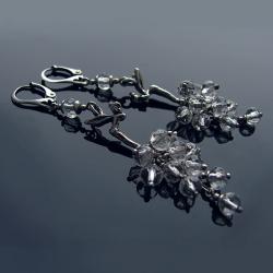kolczyki z Dzwoneczkiem srebro i kryształ górski - Kolczyki - Biżuteria