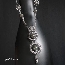 orientalny wisior,perły,wire-wrapping,elegancki, - Wisiory - Biżuteria