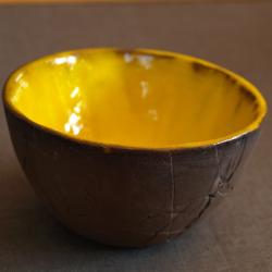 ceramiczna miseczka,unikatowa,żółta - Ceramika i szkło - Wyposażenie wnętrz
