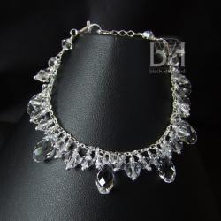 ślubna bransoletka,kryształy Swarovski - Bransoletki - Biżuteria