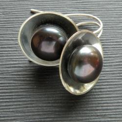 kolczyki,srebro,perły,klasyczne, - Kolczyki - Biżuteria