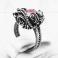 Pierścionki srebrny pierścień,wire-wrapping,cubic zircon,róż
