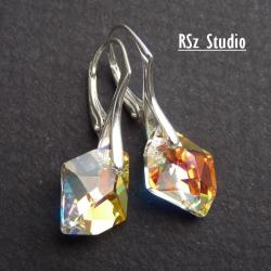 kolczyki z kryształami Swarovski,Cosmic Crystal AB - Kolczyki - Biżuteria