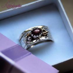 pierścionki z rubinem,rubin gwiaździsty,komplet - Pierścionki - Biżuteria