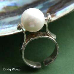 pierścionek z perłą seashell - Pierścionki - Biżuteria