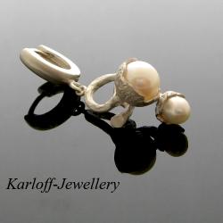 perły,srebro,delikatne - Kolczyki - Biżuteria