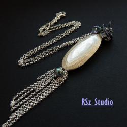 naszyjnik z perłami,perły keishi,czarne perły - Naszyjniki - Biżuteria