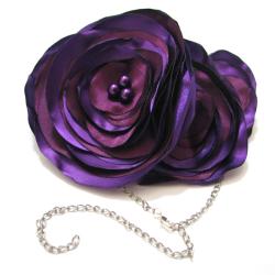 naszyjnik,broszka,romantyczna ozdoba kwiaty - Naszyjniki - Biżuteria
