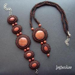 haft koralikowy,elegancki,etniczny - Komplety - Biżuteria