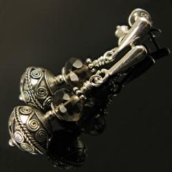 kolczyki,srebro,eleganckie,orientalne - Kolczyki - Biżuteria