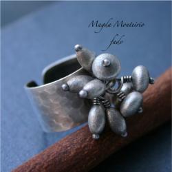 srebro,oksydowany pierścionek, - Pierścionki - Biżuteria