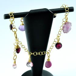 bransoleta elegancka,z rubinem - Bransoletki - Biżuteria