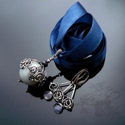 srebro,wire-wrapping,koronka,misterny - Komplety - Biżuteria
