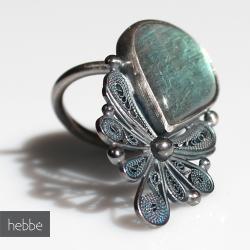 hebbe,unikatowy,filigranowy,pierścień, - Pierścionki - Biżuteria