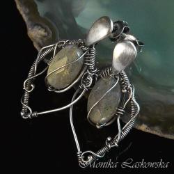 kolczyki wire-wrapping,Monika Laskowska - Kolczyki - Biżuteria