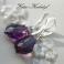 Kolczyki kolczyki z kryształami Swarovski,fioletowe,Baroc