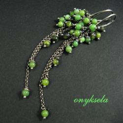gronka,zielone,wiosenne - Kolczyki - Biżuteria