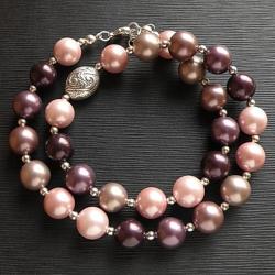 naszyjnik,perły,seashell,elegancki,kobiecy - Naszyjniki - Biżuteria