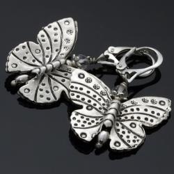 motyl,kolczyki z motylem - Kolczyki - Biżuteria